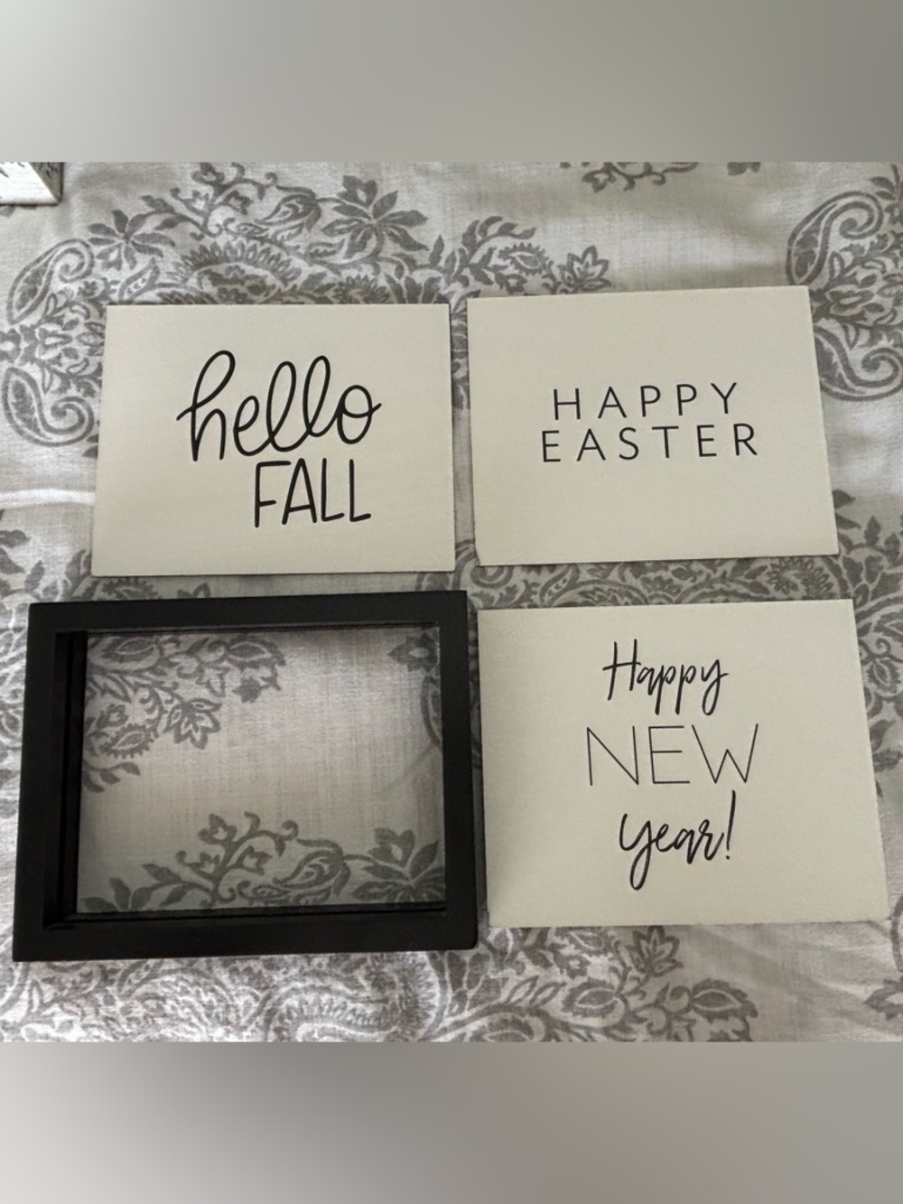 Seasonal Wall Art Set - Neutral Script Signs
